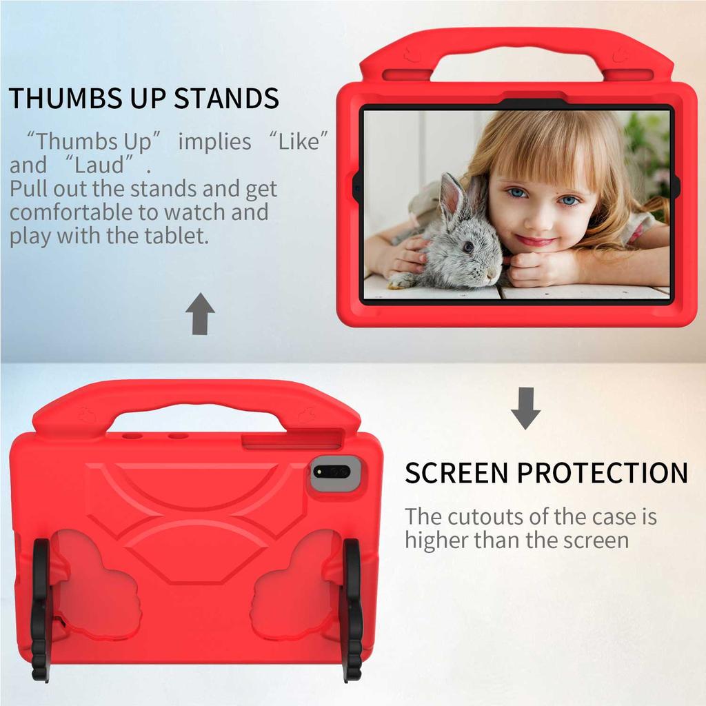 Kids EVA Case for Pad 5 6 Pro 11 inch Redmi Pad SE 11" Shockproof Thumbs Up Stand Tablet Cover for Pad 5 6