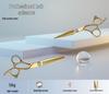 6.0" Golden Hairdressing Scissors Set: Ring Scissors with Diamond Screw