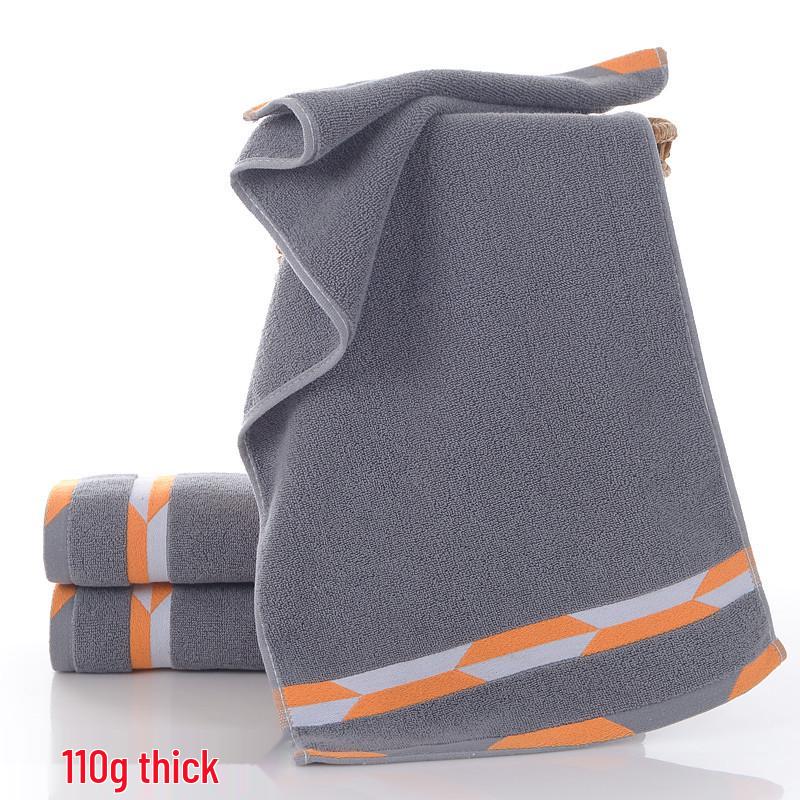All-Cotton Three-Section Adult Face Towel - Thick Student Washcloth with Optional Logo