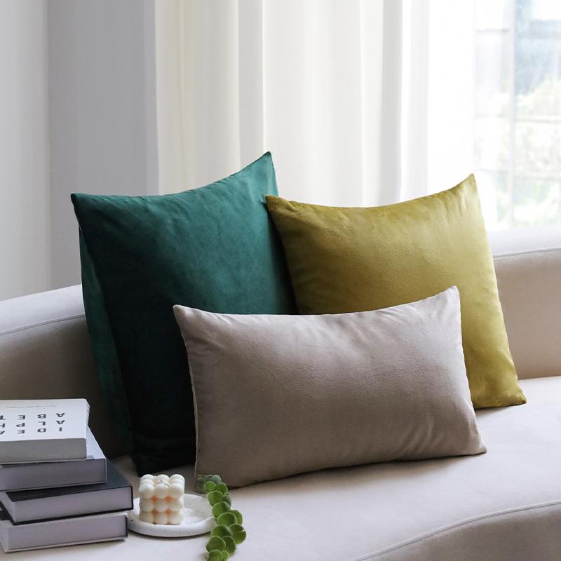 Velvet Pillowcase Cushion Cover Light Luxury Velvet Living Room Sofa Cushion Nordic Home Soft Decoration