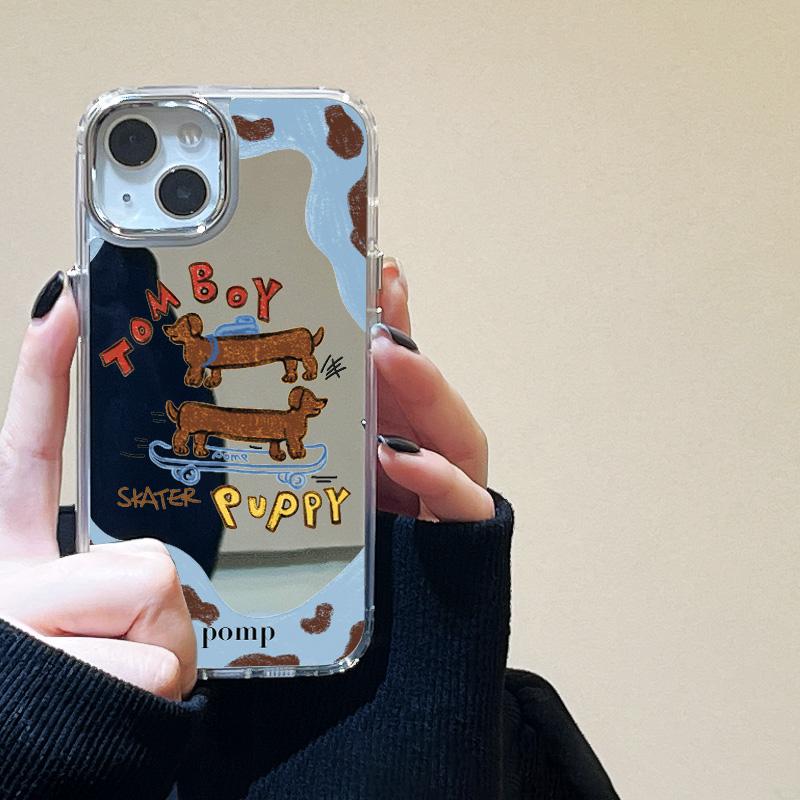 Mobile Phone Cases for iPhone 11 13 XR 15 Pro Max 12 14 Pro Max Case iPhone 16 XS Max Mirror Protective Case Mirror Exquisite Cartoon Waterproof