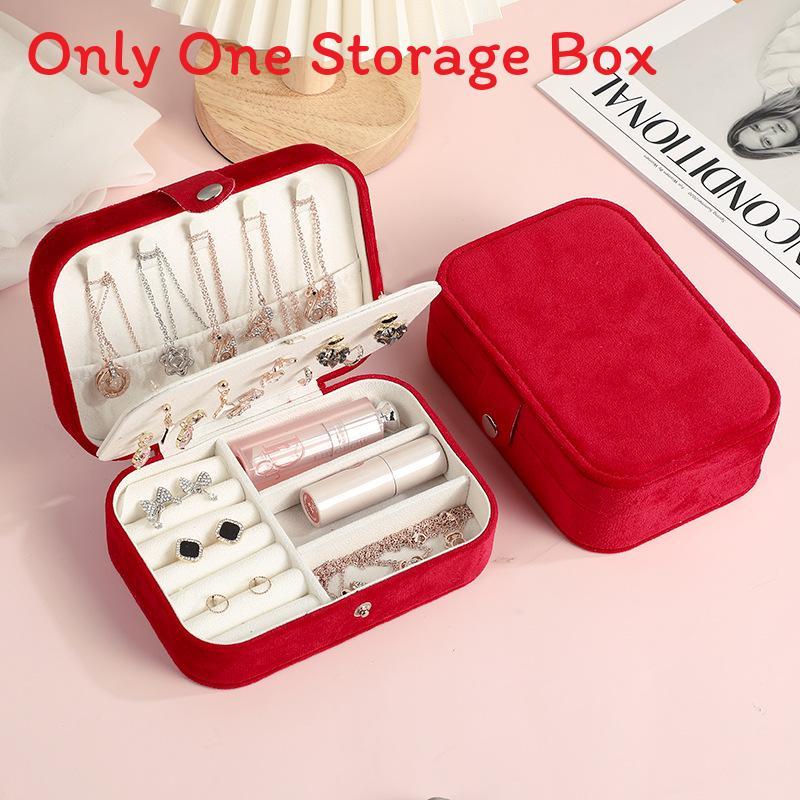 Minimalist Double Layer Jewelry Storage Box With Pu Leather For Home Organization
