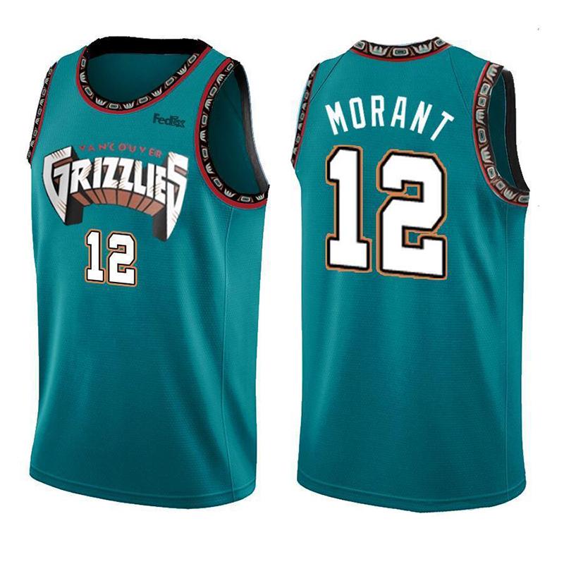 Vysoce kvalitní vyšívaná basketbalová košile NBA Grizzlies 12 Morant