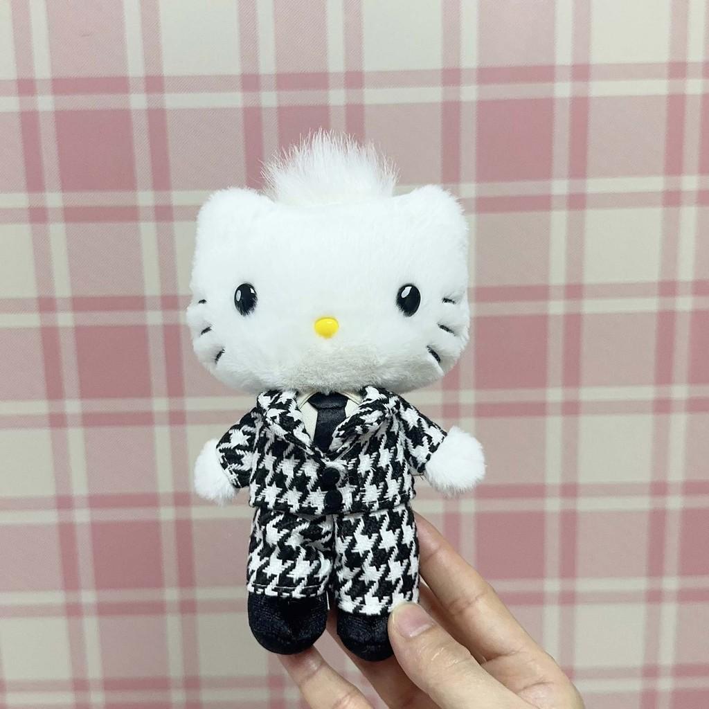 Chidoristyle Plush Hello Kitty Keychain With Checkered Dress And Hat Decor For Gift And Decor Dany