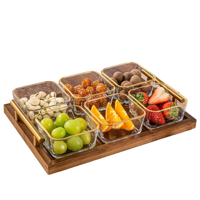 Hanyou Solid Wood Partitioned Serving Tray Set