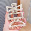 Pearl Hair Claw Clips Crab Elegant Geometric Hairpins For Women Girl Korean New Bow Sweet Hollow Out Hair Accessories Bath Clip