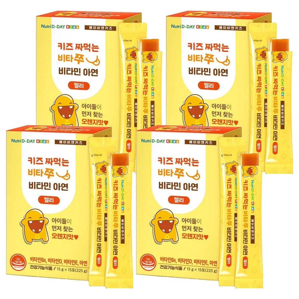 NutriDDay Kids Squeezable VitaJju Vitamin Zinc Jelly 15p 225g 4 pcs