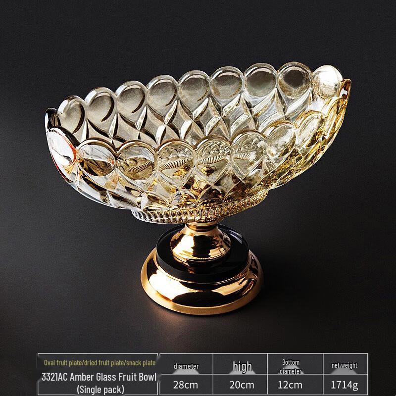 Flavinmci European Crystal Glass Double-Layer Fruit Plate