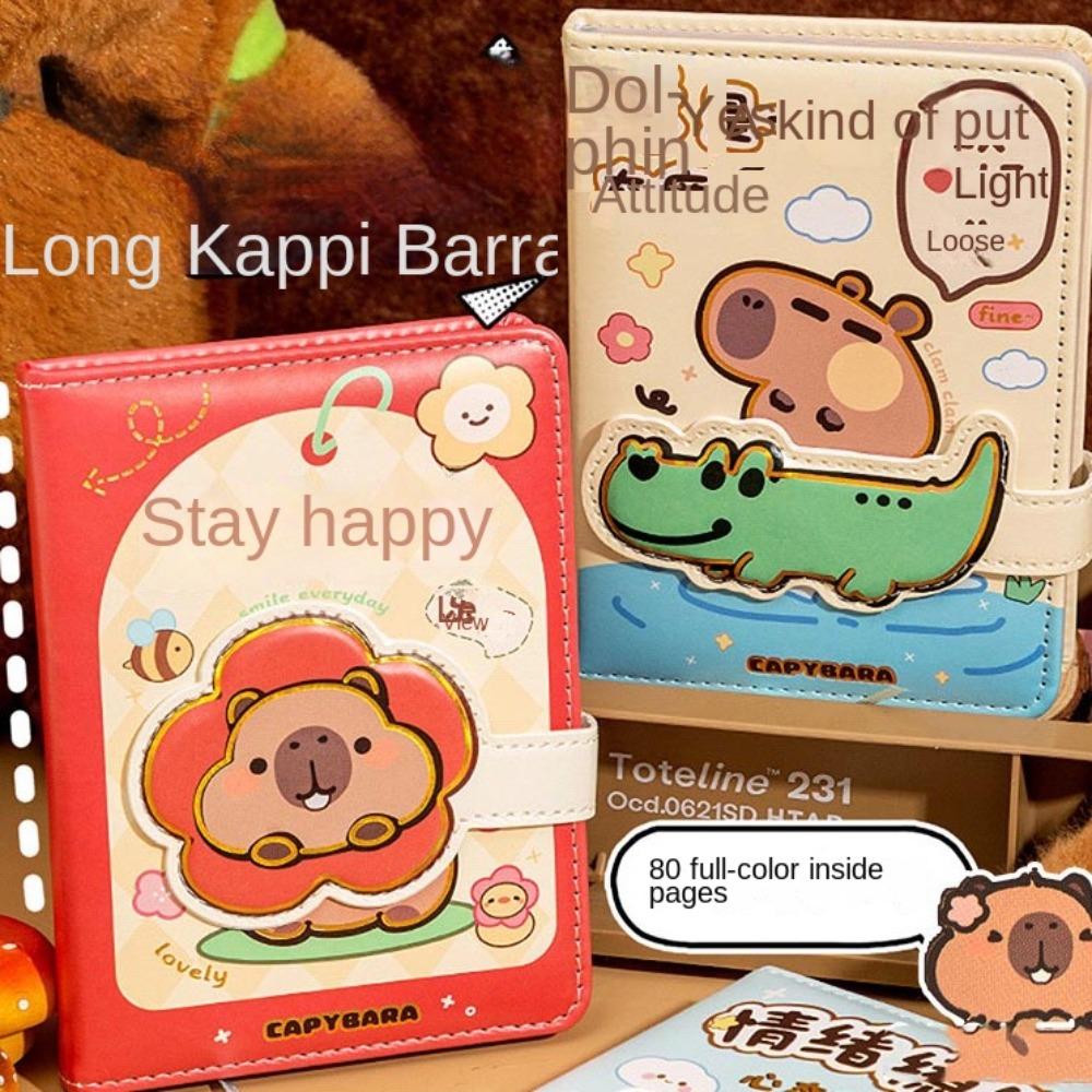 Handbook Capybara Notebook 80pages Notepad Memorandum Portable Memo Reminder Paper  School Supplies