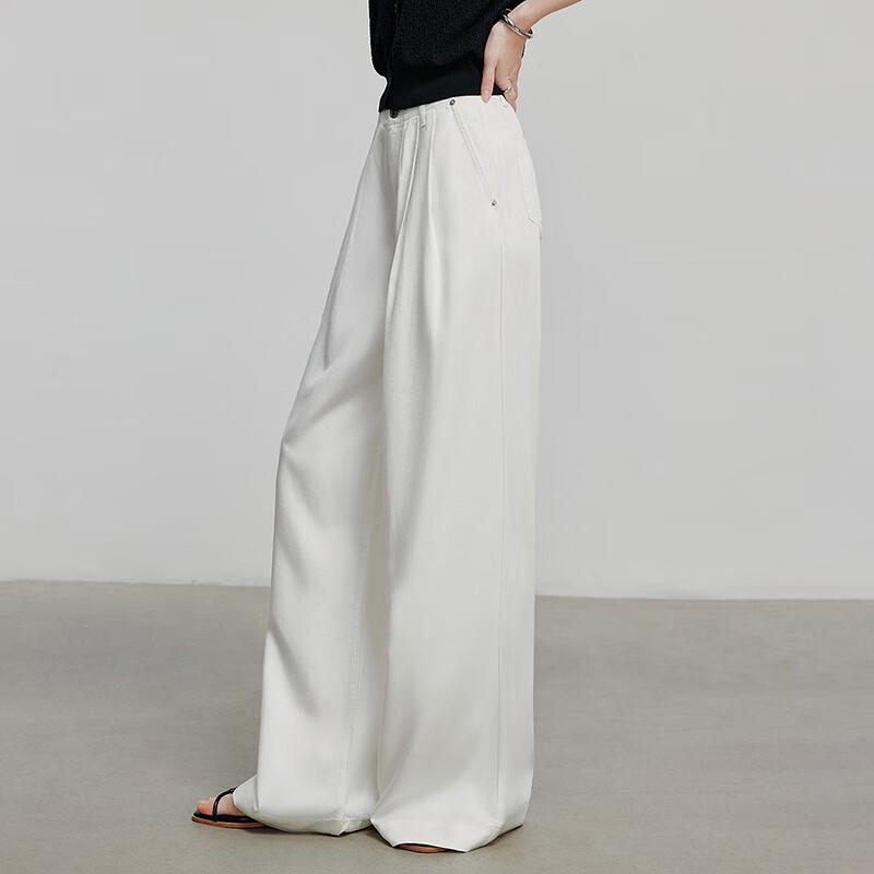 Chuyu 2025 Summer Women's Lyocell Relaxed Wide-Leg Jeans