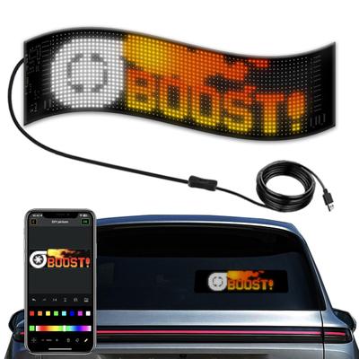 LED Flexible Bluetooth Car Display Screen, Full Color, IP65 Waterproof, Smart APP-Controlled Advertising Sticker