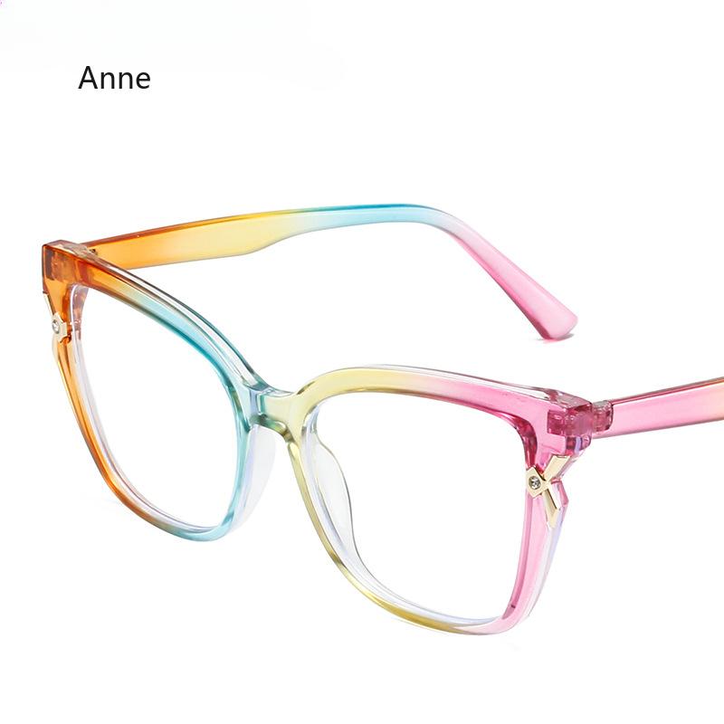 Women Vintage Glasses Stylish New Multi-color Rim Blue Light Blocking Decor Eyeglasses Trendy  Design Optical Frames
