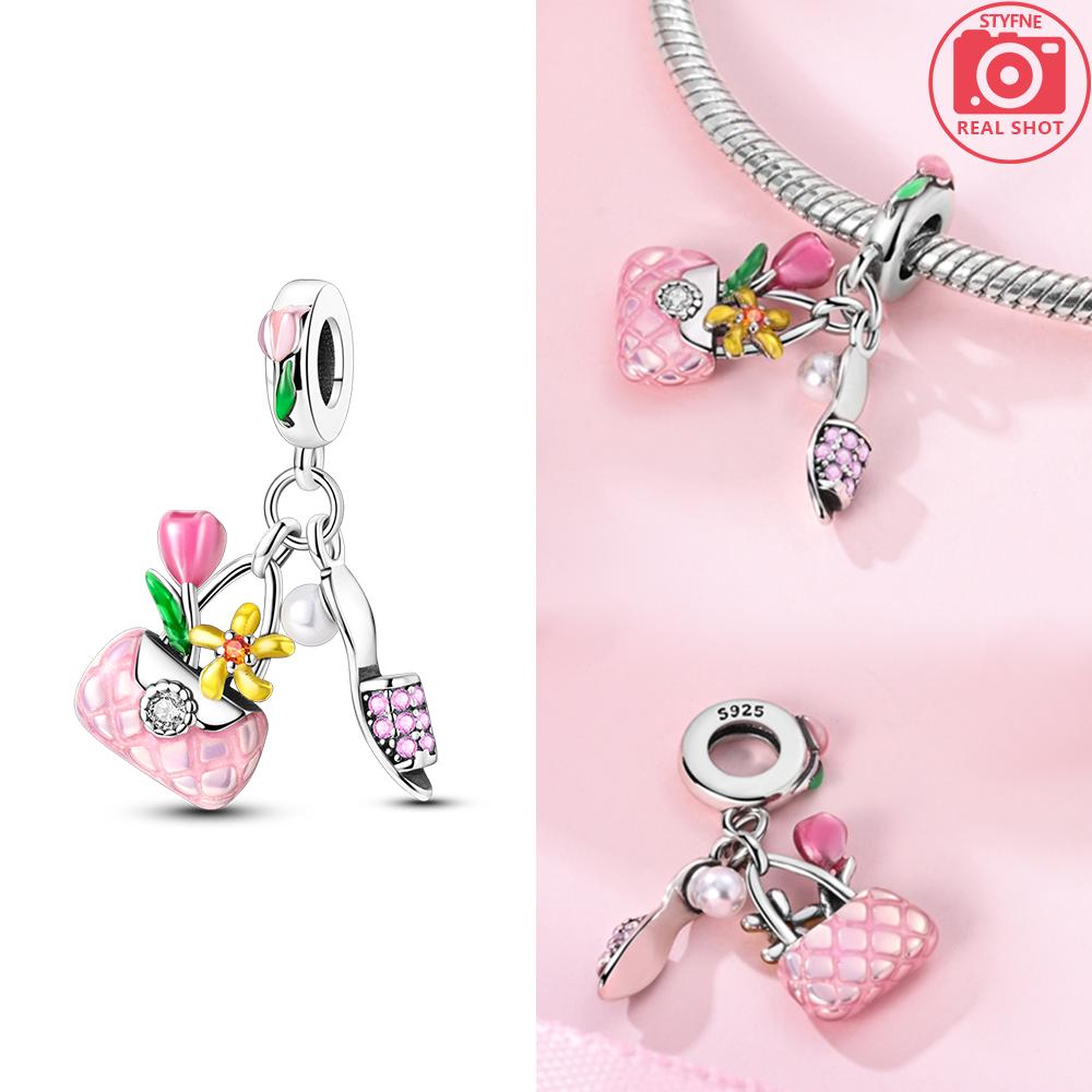 Copper Bead Mom Love Happy Family Dangle Mother'S Gift Charm Fit Original Bangle Bracelet Necklace Diy Jewelry