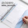 11-Hole A4 Binder Pockets Macaron Color Transparent Binder Pocket Organizer Folders Document Pouch Bag with Label School Office