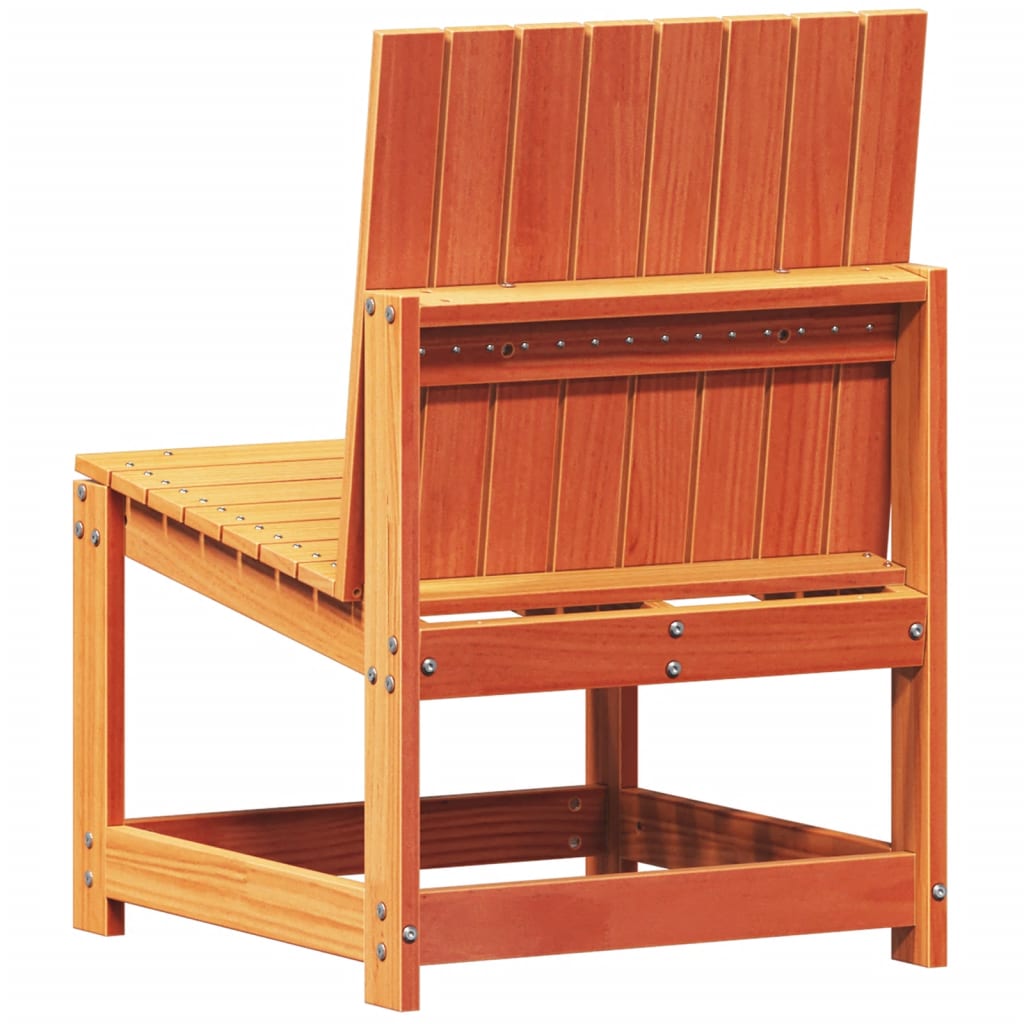3 Piece Garden Lounge Set Wax Brown Solid Pine Wood