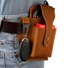 Portable Leather Phone Bag Cowhide Leather Cell Phone Pouch Durable Phone Belt Holder  Walking