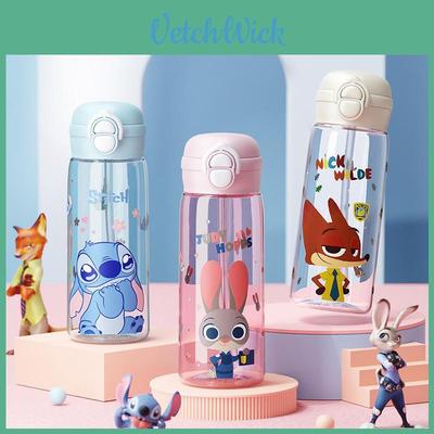 Disney Zootopia Judy And Nick Tritan Kids Water Bottle With Straw For School Use