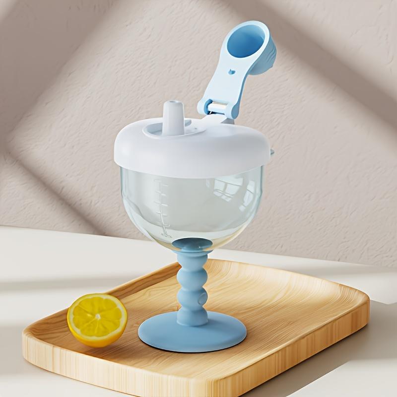 

1pc Goblet Cup with Cover, Anti-Fall Fruit Juice Milk Drinking Goblet Sippy Cup for Party Festival Birthday, Beverage Mug & Milk Bottle with Lid 1pcs синій