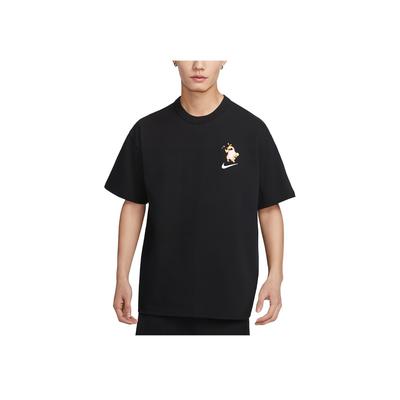 Printed Loose Casual Comfortable Short Sleeve T-Shirt Men Tops Black HJ3954-010