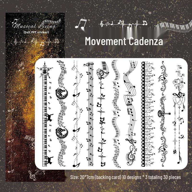 Firefly PET Journal Laser Stickers - Salt Style Guka Border & Collage Decoration