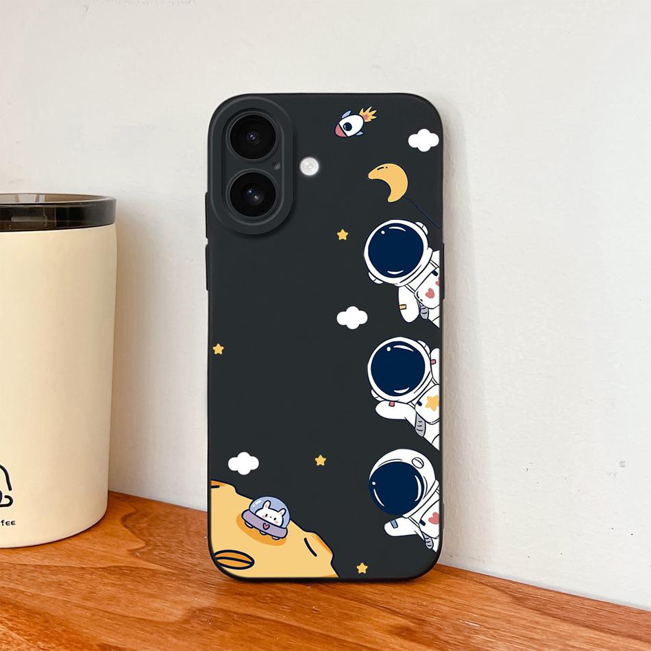 For iPhone 17 Pro Max / iPhone Air Phone Case Lovely Cartoon Liquid Silicone Full Coverage Anti Drop Bumper For iPhone17 Fundas