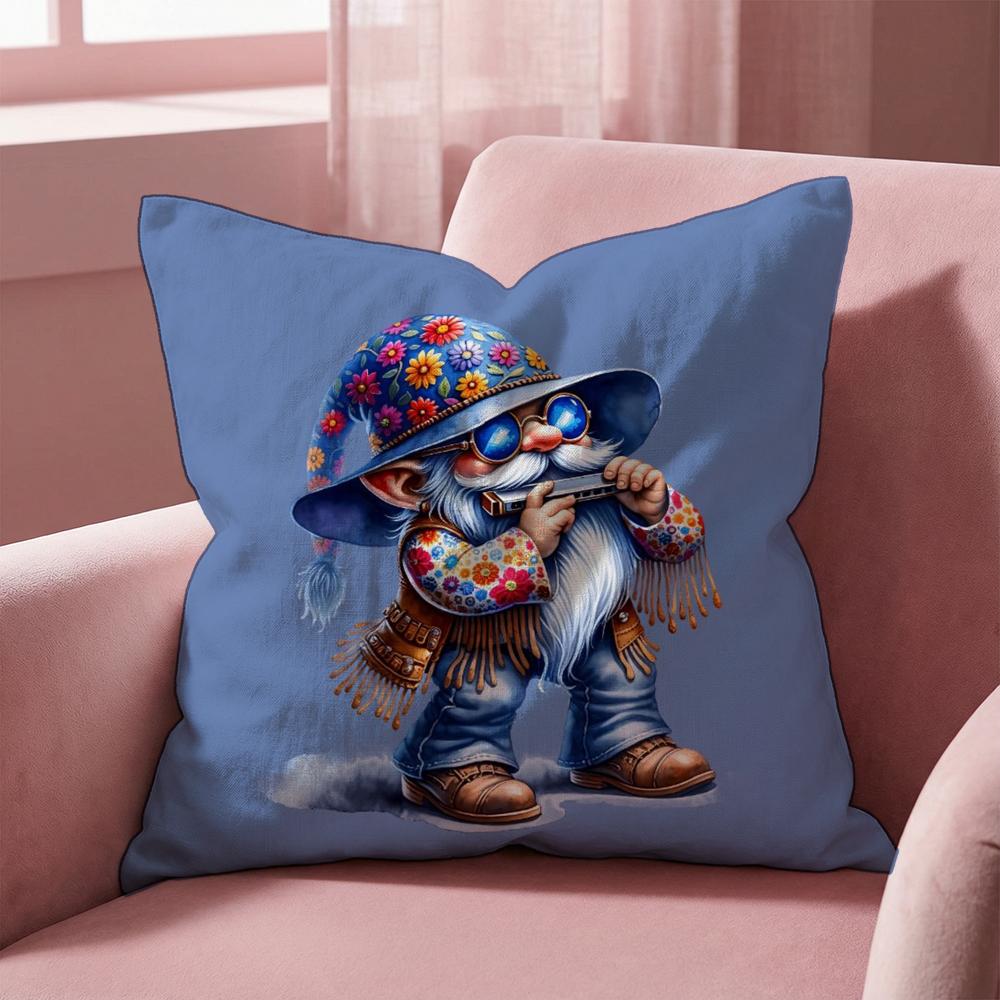 Everyday Gnomes Cushion Cover Multi-Scene Pillow Cover for Home & Car - Reversible, Soft & Durable for Daily Use