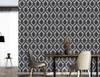 Schäl- und Klebewandverkleidung für Schlafzimmer Schwarzes Kontaktpapier Schwarz und Silber Selbstklebende Wandverkleidung Dekor Vinylfolie Wandverkleidung