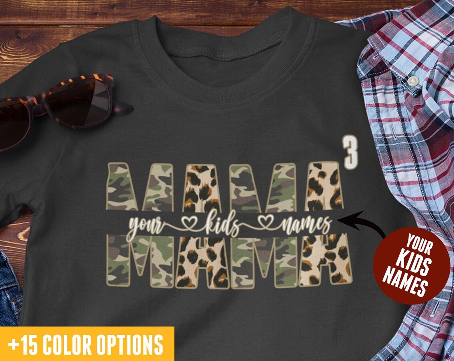 Custom Mama Tshirt for Women, Personalized Mama of Both Shirt for Mother s Day Gift, Customizable Gift, Custom Mama cubed tee, Custom Mom M