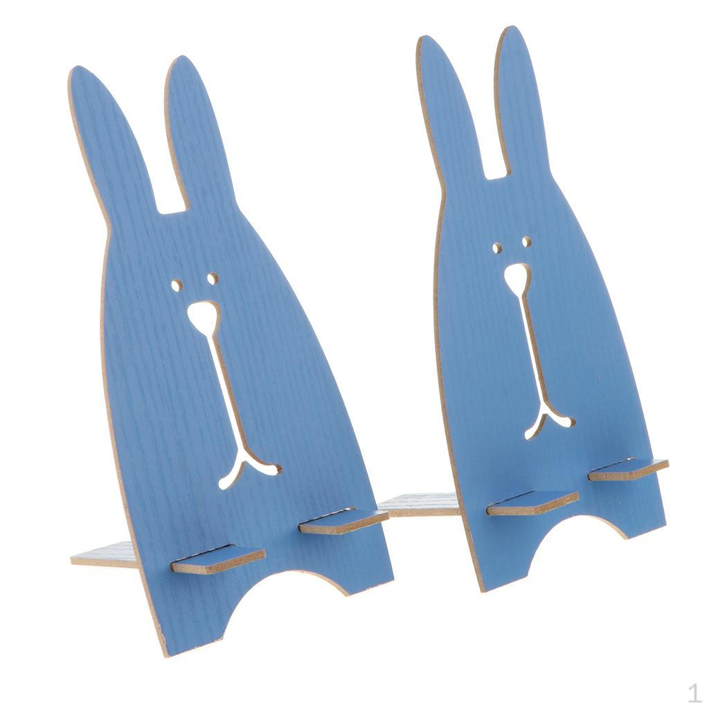 Cute Rabbit Wooden Phone Stand Mount Desk Holder For