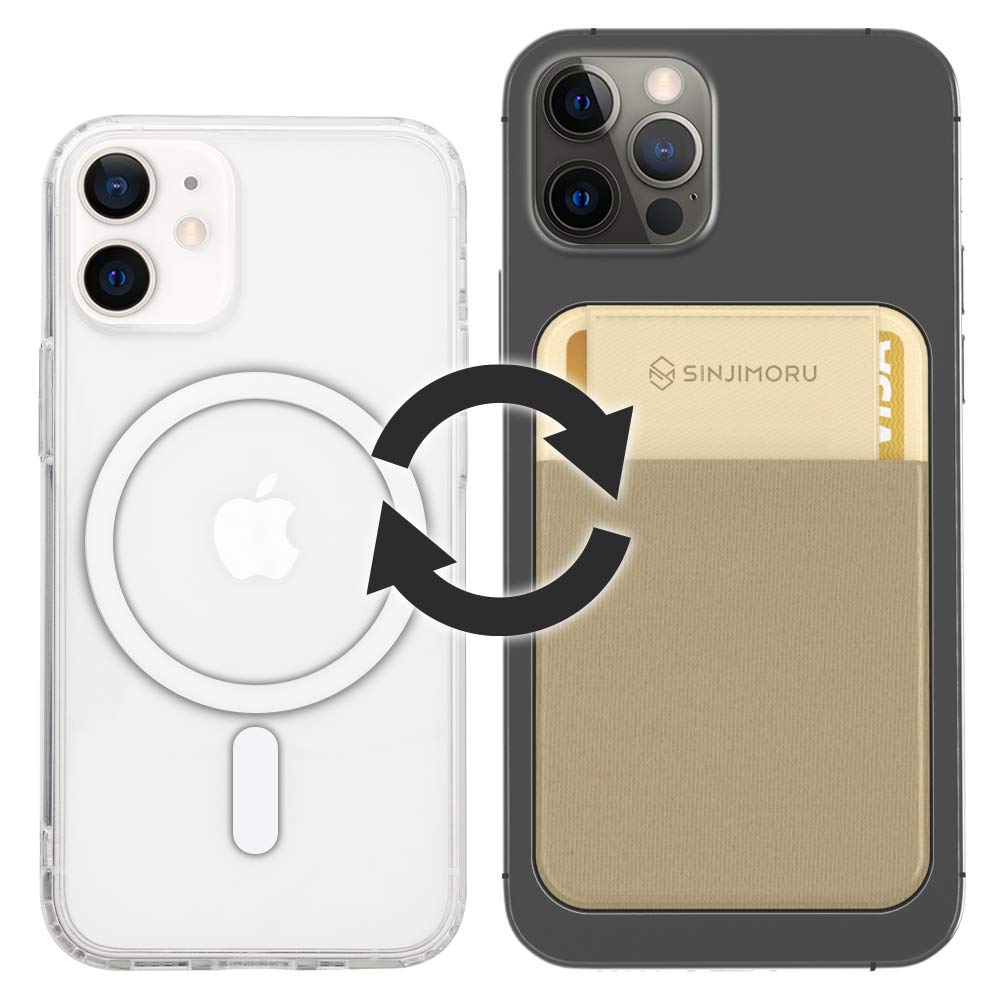 Sinjimoru MagSafe Compatible iPhone Card Case with Magnetic Phone Card Holder with SUICA Pass and Back Credit Card Pocket for iPhone 16 Pro and iPhone