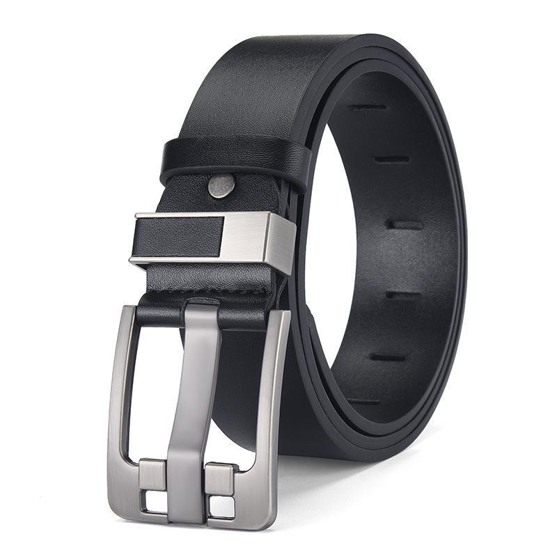 

Мужской ремень из натуральной кожи в стиле ретро с пряжкой для повседневных джинсов Leather wide needle; 120cm