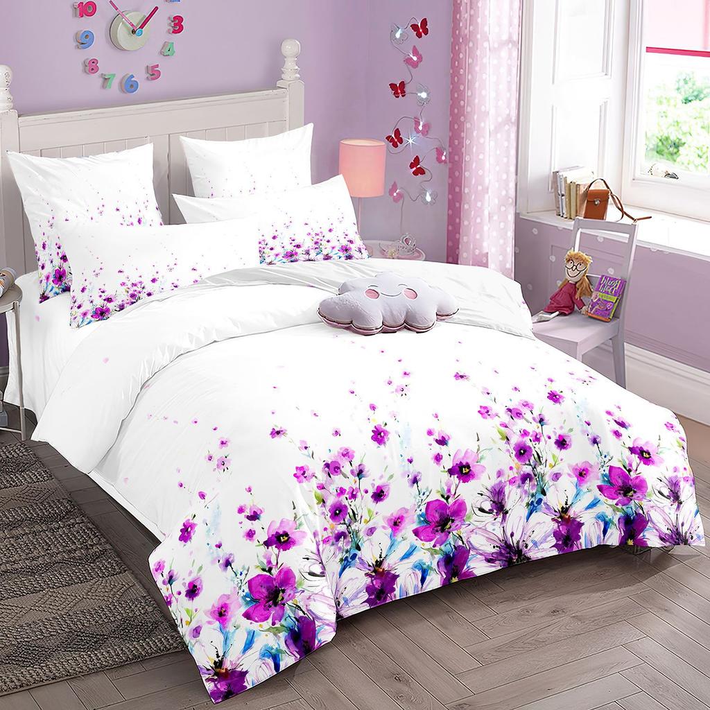 2/3pcs bedding set Digital Print Comfortable Duvet Cover for Home Bedroom Decoration, 1 Duvet Cover and 2pillowcase with Zippers