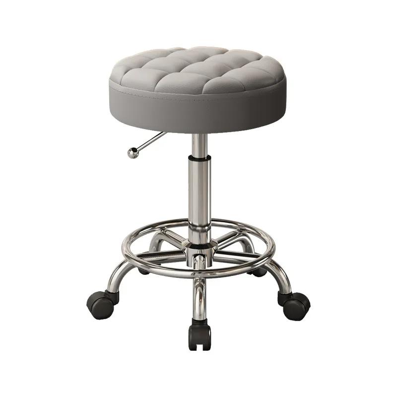 

Парикмахерский стул Мебель для салона красоты Стулья для парикмахерских Stylis Тату-стул Подъемный вращающийся Маникюрный стул Мебель серый