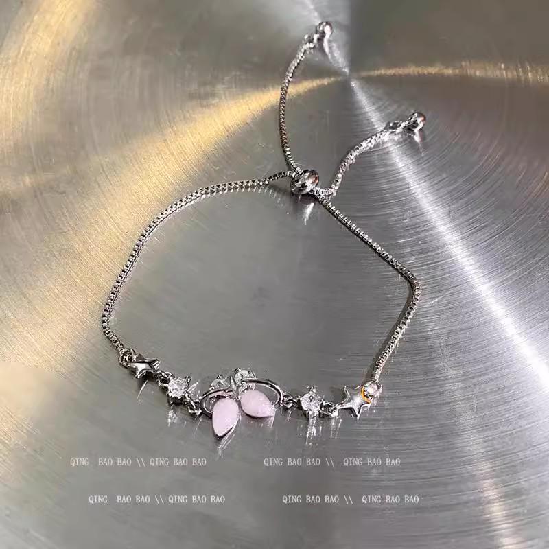 

Корейский цирконовый браслет с бабочкой: Регулируемый браслет класса люкс для женщин и лучших подруг