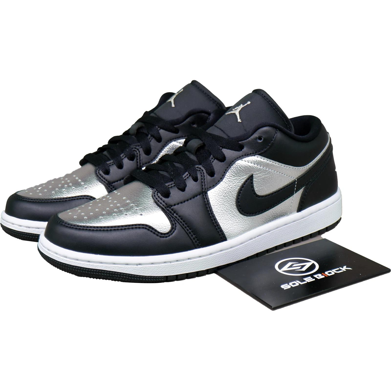 

Jordan Air Jordan 1 low silver toe DA5551-001 Женские размеры EU 35.5 серебряный/чёрный