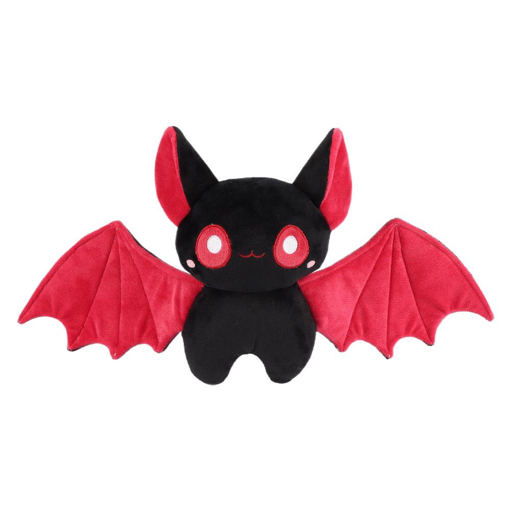 Halloween Plush Toys Funny Lovely Black Red Animal Bat Wings Plush Toys Cute Cartoon Model Doll Ornament Festival Gifts