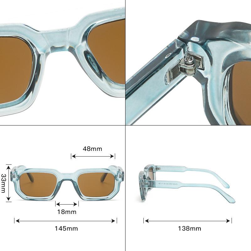 Men Vintage Rectangle Sunglasses Retro UV400 Luxury Brand Design Fashion Eyewear Women Goggles