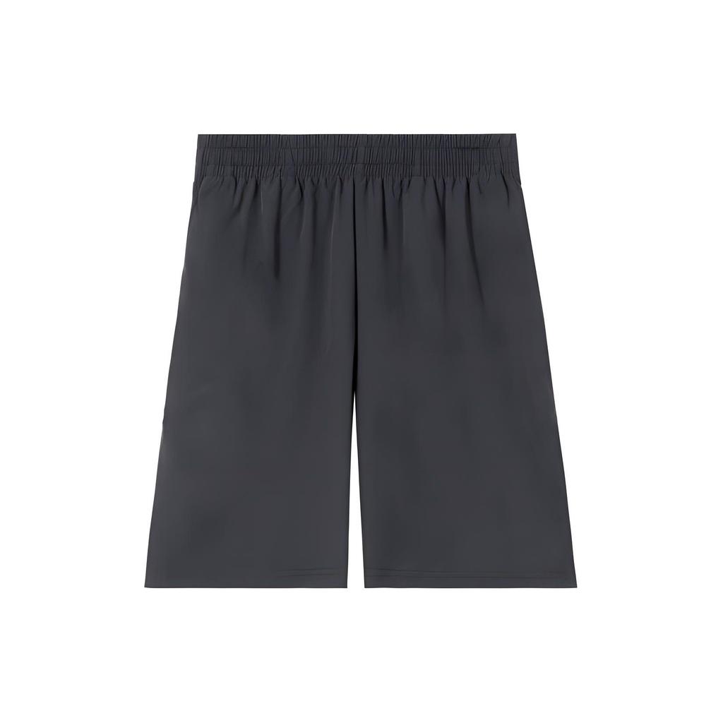 Anta Basketball Series Solid Color Mid Waist Straight Leg Casual Shorts Men Shorts Basic-Black 152351501-2