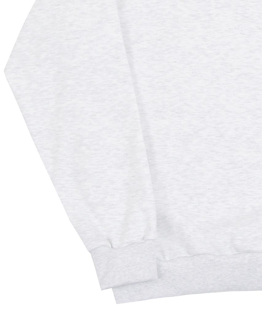 GRAVER [Unisex] Small Drawing Smile Sweatshirt_Melange White