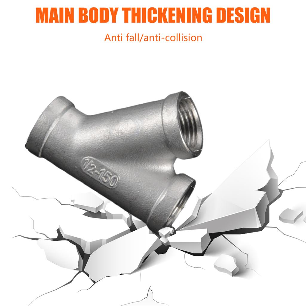Stainless Steel Tube Pipe Fittings Y Shaped Tees 45 Degree Oblique Joint for Gas Water Systems Kitchen Garden Irrigation