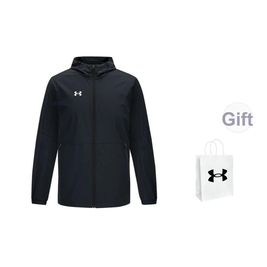 Under Armour Football Training And Match Woven Long-Sleeve Logo Jacket Unisex Tops Black 21600411-001