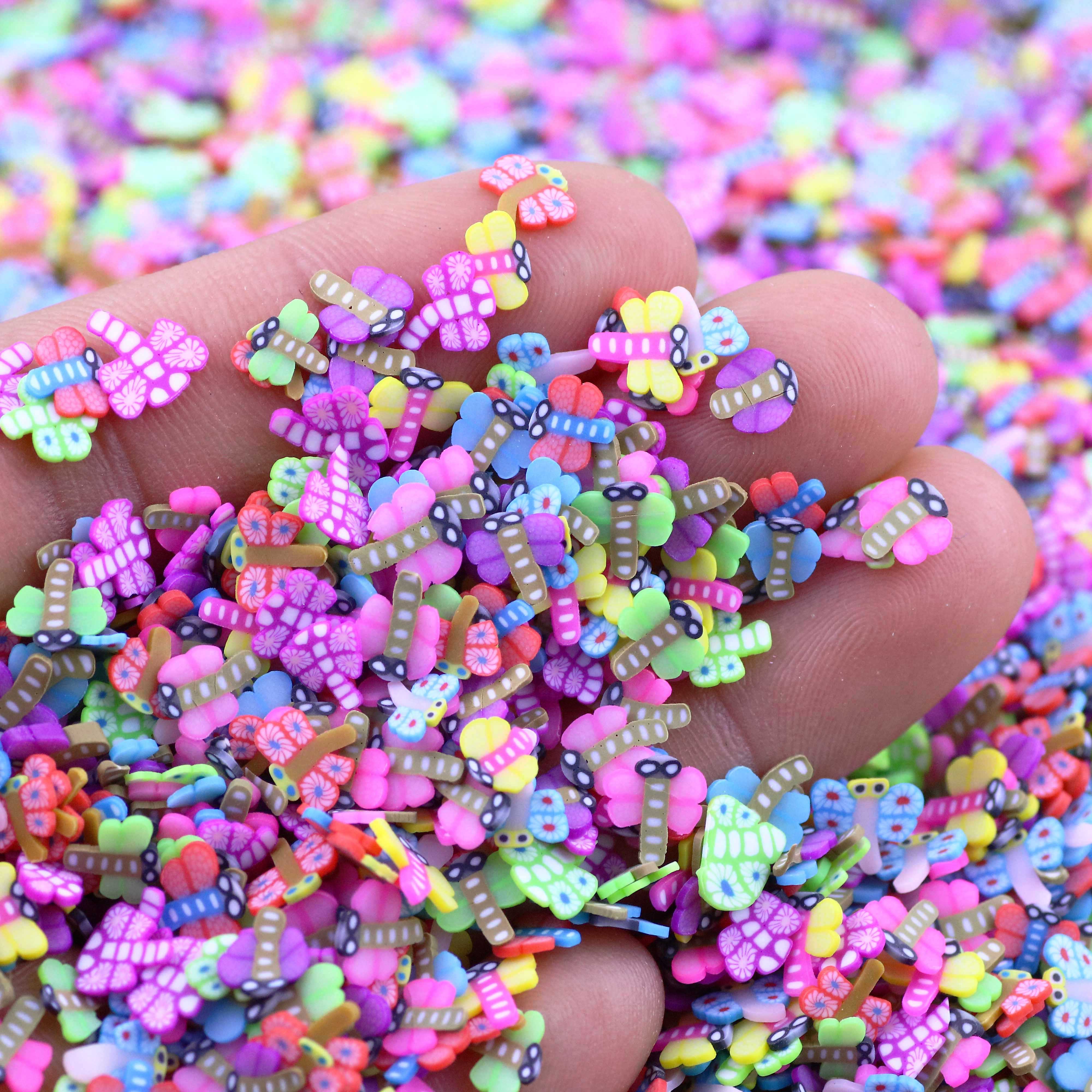 1KG Hengxin Easter Polymer Clay Dragonfly Mix Clay Sprinkles Slices for Slime Craft Decorate Nail Art 1kg/bag