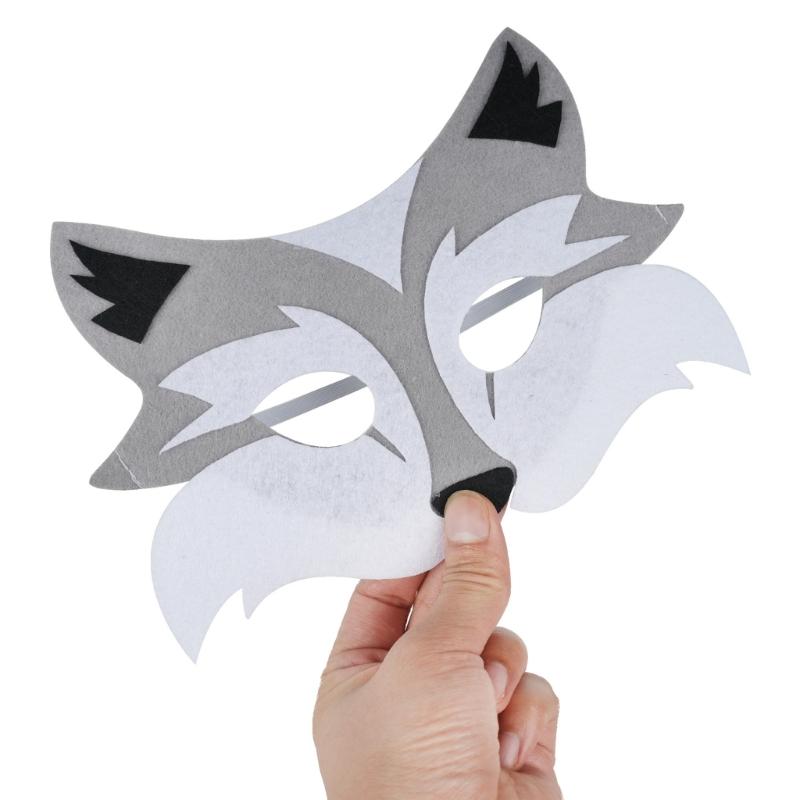 Foxes Wolf Costume Set Ears Tail Wolf Mask Animal Fancy Costume Kit Accessories Kids Adults Halloween Cosplays Props