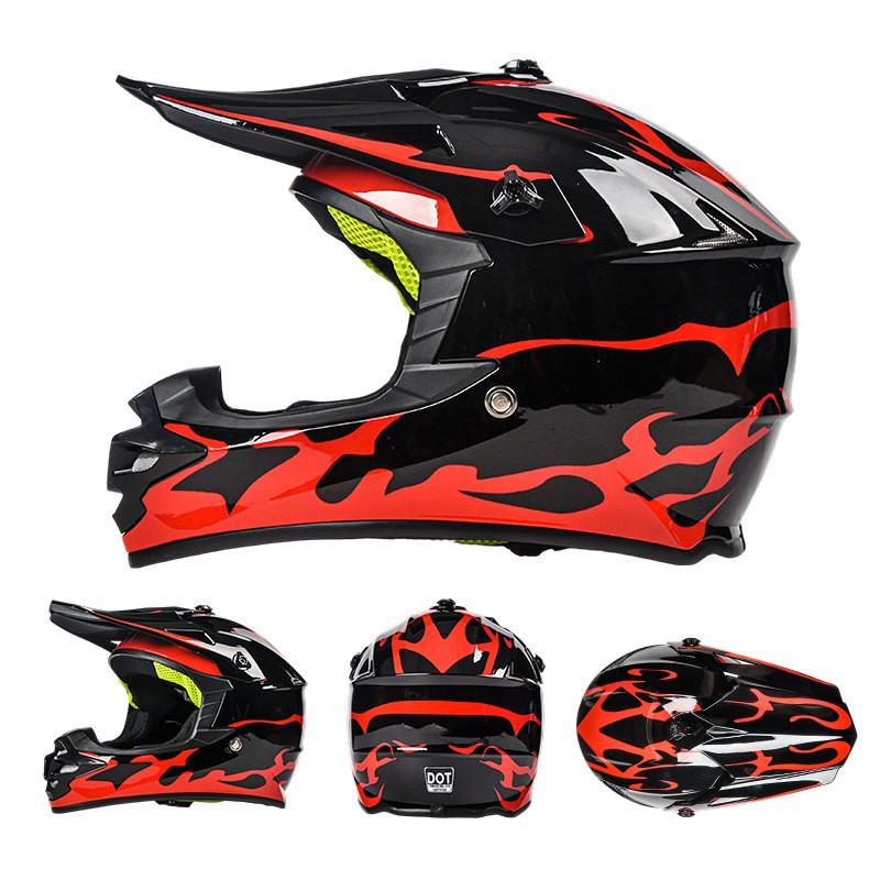 Full Face Motorcycle Helmet Off-Road ATV Dirt Bike Mountain Downhill Karting Kids Safety Headgear ABS