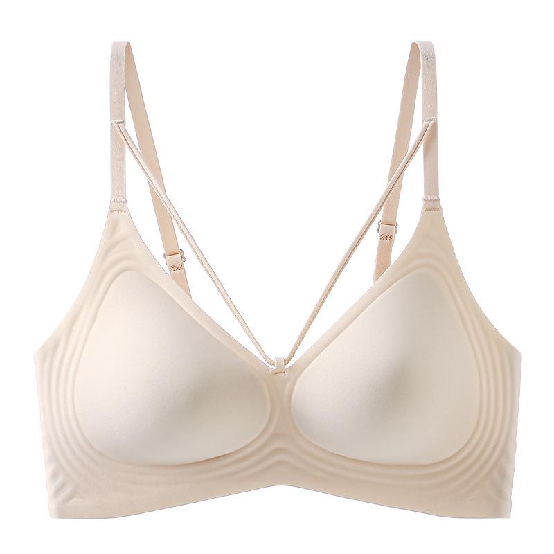 Comfortable, light and breathable jelly strip, non-slip and non-marking, upper support, gathering, anti-sagging, no steel ring, beautiful back bra.