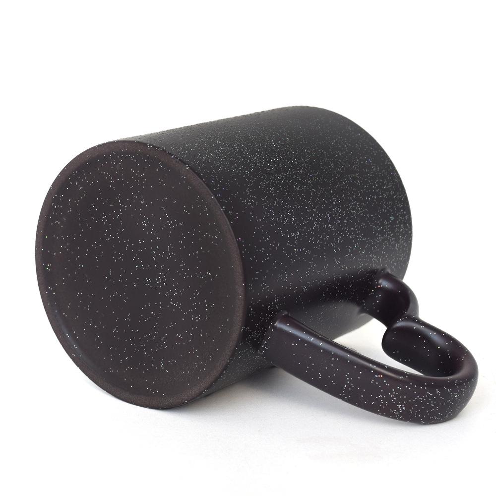 Starry Sky Heart Handle Temperature-Sensitive Color-Changing Cup with Customizable Image Logo