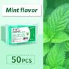 50-Pack Dental Floss Picks - Extra Fine, Fruit and Mint Flavored, High Tensile Strength