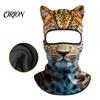 Elastická obličejová maska 3D zvířecí kukla, Větruodolná s plným krytím a ušima, Maska na téma Pes Kočka Liška Tygr Cosplay Ochrana pro Halloween Lyžování Cyklistiku