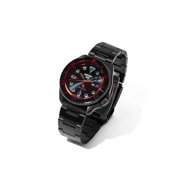 SEIKO 5 SPORTS series CLOT co-branded 100 meters waterproof Automatic Steel Strap same style for men and women black dial SRPH51K1
