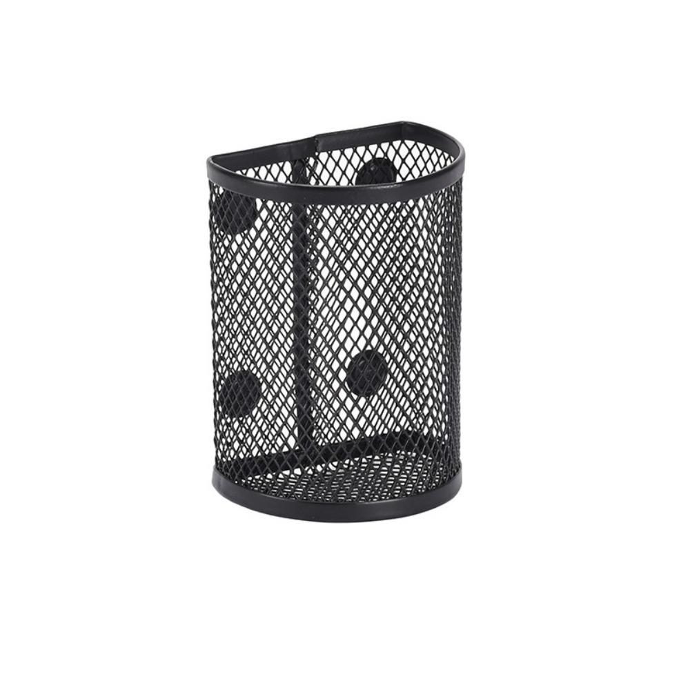 Portable Large Capacity Magnetic Storage Basket Mesh Multifunctional Magnetic Pencil Holder Metal Storage Box Home